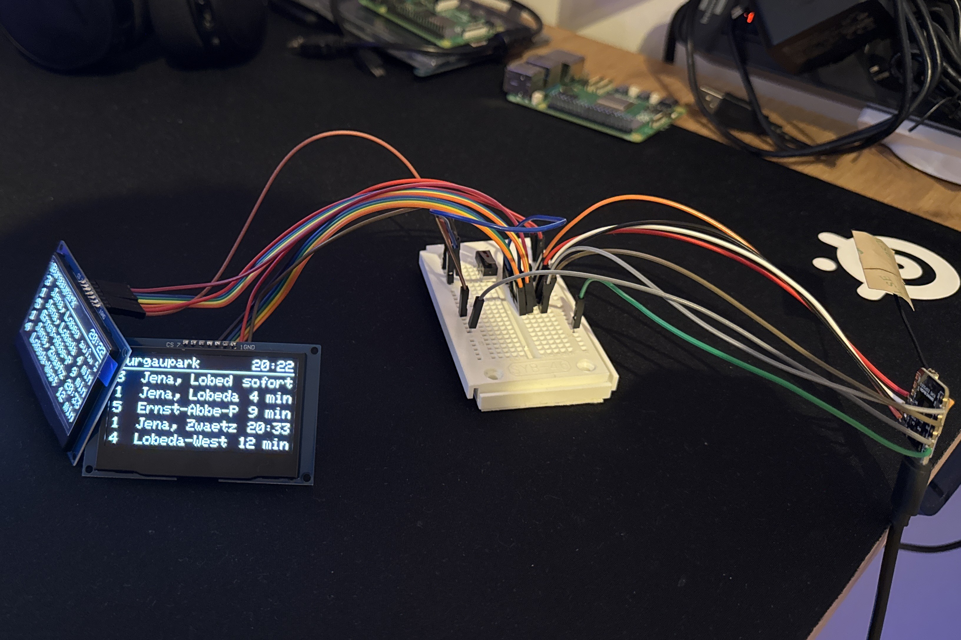Erste Versuche auf dem Breadboard