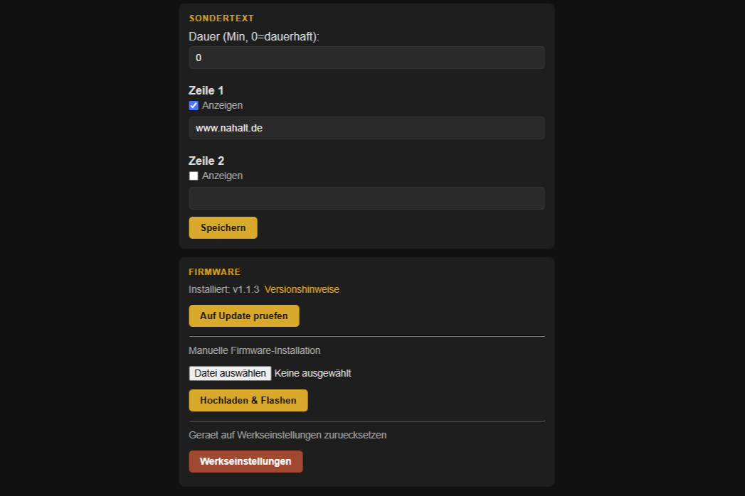 Webinterface